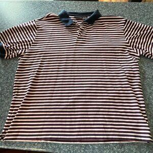 Men's polo shirt - Basic Editions - Red, White & Blue  - 2XL